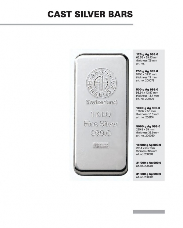 CAST SILVER BARS