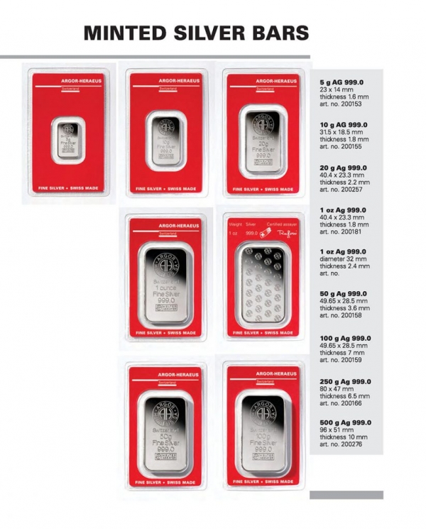 MINTED SILVER BARS