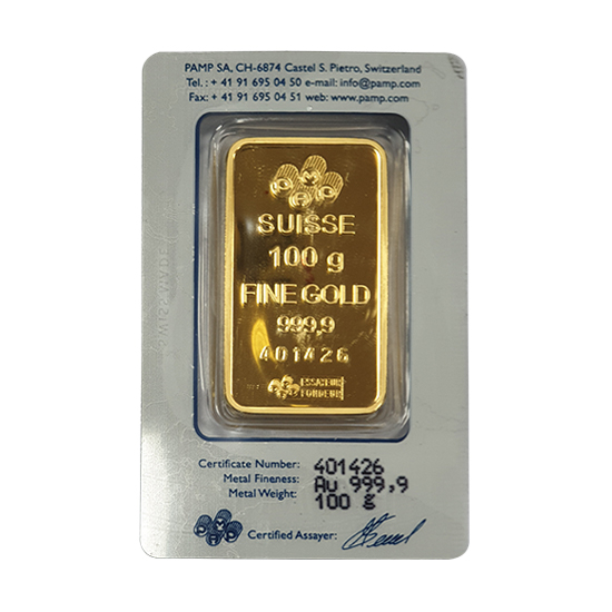 Suisse 100g Fine Gold 401426 | Siang Hoa Jewellery Pte Ltd